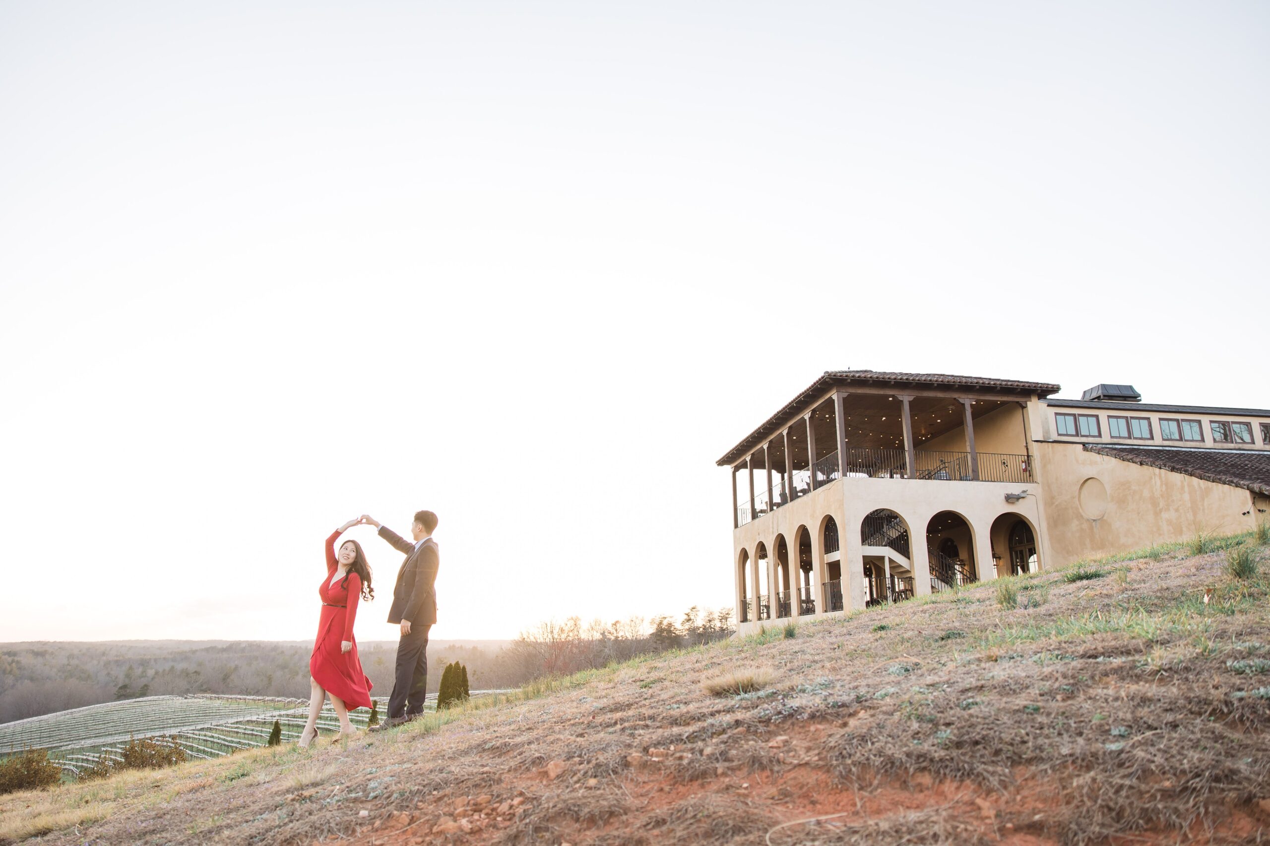 Groom spins his bride